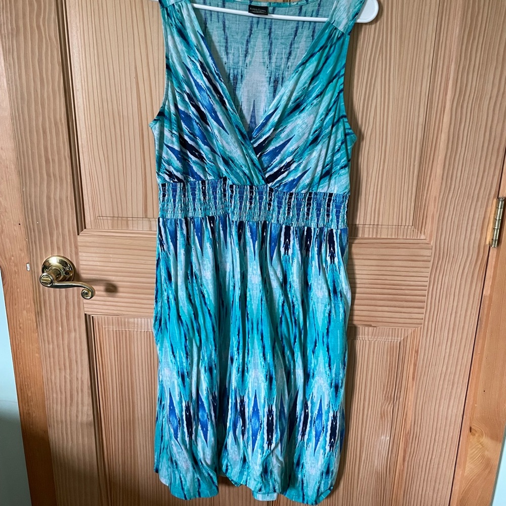 Faded Glory blue/teal dress size Large